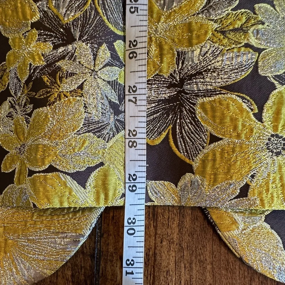 Tazzio | Bespoke Europa Gold Floral Prom/Wedding Tux Jacket, Slim Fit Size XL